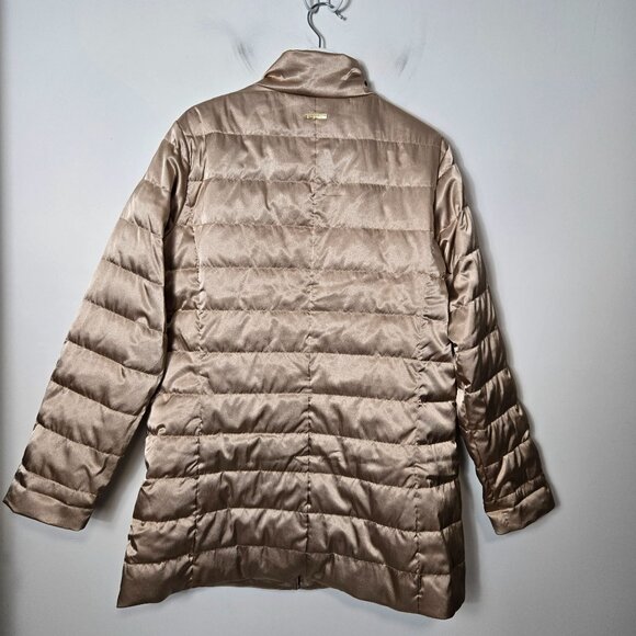 Lilly Pulitzer Size 14 Doria Puffer Down Filled Gold Metallic Winter Coat - Picture 6 of 13